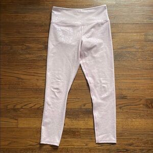 Zyia Active Pale Pink Iridescent Cheetah Leggings